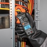 Klein® CL220 Auto-Ranging Digital Clamp Meter With Temperature Measure, 600 VAC/VDC, 400 A AC, 20 Mohm, 1.61 in Jaw, Backlit LCD Display