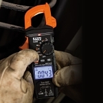 Klein® CL800 AC Auto-Ranging Low Impedance Mode Auto Off Digital Clamp Meter, 1000 VAC/VDC, 600 A, 60 MOhm, 50 to 400 Hz, 1-3/8 in Jaw, LCD Display