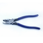 Klein® D213-9NE High Leverage New England Nose Side Cutting Plier, 1.594 in L x 1.25 in W X 0.625 in THK Steel Jaw, Crosshatch Knurled Jaw Surface, 9.33 in OAL
