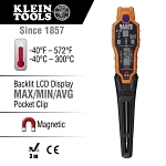 Klein® ET10 Magnetic Pocket Thermometer, -40 to 572 deg F, 3 in L Stem, Digital Display, LR44 Battery