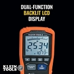 Klein® ET600 Digital Insulation Resistance Tester, 1000 VAC/VDC, 4000 Count LCD Display, CAT IV 600 V/CAT III 1000 V
