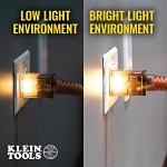 Klein® EXC2515 Glow End Extension Cord, Electrical Ratings: 300 V, 15 A, 1875 W, 25 ft L Cord, (3) Conductors