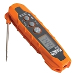 Klein® IR07 Pocket Dual IR/Probe Thermometer, -40 to 572 deg F, -40 to 0 deg C - +/-2 deg, 1 to 300 deg C - +/- 1 deg C Accuracy, Backlit LCD Display, AAA Battery