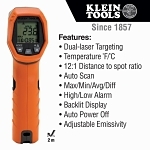 Klein® IR5 Dual Laser Infrared Thermometer, -22 to 752 deg F, +/- 4 % Accuracy