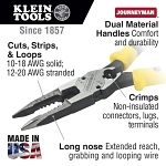 Klein® Journeyman J207-8CR All-Purpose Plier, Steel Jaw, 2.188 in L x 1 in W Jaw, 8-5/8 in OAL