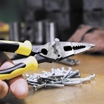 Klein® Journeyman J207-8CR All-Purpose Plier, Steel Jaw, 2.188 in L x 1 in W Jaw, 8-5/8 in OAL