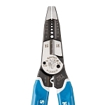 Klein® Klein-Kurve® K12065CR Heavy Duty Wire Stripper/Cutter/Crimper Multi-Tool With (6) Stripping Holes, 18 to 8 AWG, 20 to 10 AWG, 8.3 in OAL, 32 to 6 AWG, 32 to 8 AWG Shearing, Forged Steel Body