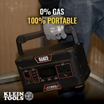 Klein® KTB500 Portable Power Station, 120 V, 500, 1000 W Power Rating, Plastic