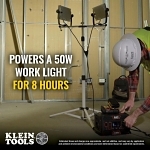 Klein® KTB500 Portable Power Station, 120 V, 500, 1000 W Power Rating, Plastic