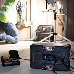 Klein® KTB5 Portable Power Station, 120 V, Plastic/Steel