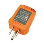 Klein® RT110 3-Wire GFCI Receptacle Tester, 110/125 VAC, 50/60 Hz