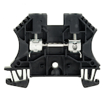Klippon 1020110000 W Series Standard Feed-Through Terminal Block, 800 VAC, 32 A, 26 to 12 AWG Wire, 2 Poles, Snap-On Mount