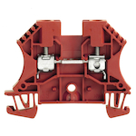 Klippon 1020140000 W Series Standard Feed-Through Terminal Block, 800 VAC, 32 A, 26 to 10 AWG Wire, 2 Poles, Snap-On Mount