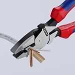 Knipex® 09 02 240 SBA American Style High Leverage Side Cutting Lineman's Plier, Steel Jaw, 240 mm OAL