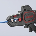 Knipex® 12 62 180 Automatic Wire Stripper With Opening Spring, 24 to 10 AWG Solid/Stranded Cable, 7-1/4 in OAL, 0.2 to 6 sq-mm Shearing