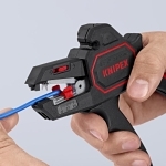 Knipex® 12 62 180 Automatic Wire Stripper With Opening Spring, 24 to 10 AWG Solid/Stranded Cable, 7-1/4 in OAL, 0.2 to 6 sq-mm Shearing