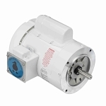 LEESON® Washguard® 114316.00 2-Pole Continuous Duty AC Motor, TEFC Enclosure, 1 hp, 115/208 to 230 VAC, 60 Hz, 1 Phase, 56C Frame, 3450 rpm Speed, Round/C-Face/Footless Mount
