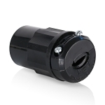 Leviton® 2423 3-Phase Grounding Cable Mount Locking Connector, 250 VAC, 20 A, 3 Poles, 4 Wires, Black/White