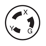 Leviton® 2321 1-Phase Grounding Cable Mount Locking Plug, 250 V AC, 20 A, 2 Poles, 3 Wires, Black/White