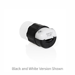Leviton® 5269-PLC Cable Mount Grounding Straight Blade Connector, 125 V AC, 15 A, 2 Poles, 3 Wires, Black/White