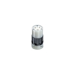 Leviton® 5369-C Cable Mount Grounding Straight Blade Connector, 125 VAC, 20 A, 2 Poles, 3 Wires, Black/White