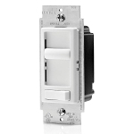 Leviton® Decora® SureSlide® 6674-P0W 3-Way Dimmable Electro-Mechanical Universal Dimmer Switch, 120 VAC, 1 Pole, Standard On/Off Operation, White