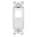 Leviton® Decora Plus™ L5611-2W LED Illuminated AC Quiet Switch, 120/277 V AC, 15 A, 1/2 hp at 120 V, 2 hp at 240 to 277 V Power Rating