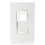 Leviton® Decora Plus™ L5611-2W LED Illuminated AC Quiet Switch, 120/277 V AC, 15 A, 1/2 hp at 120 V, 2 hp at 240 to 277 V Power Rating