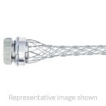 Leviton® L7504-100 77 Series Dust Tight Strain Relief Cord Grip, 0.52 to 0.73 in Cable Openings, Galvanized Wire