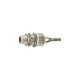 Leviton® L7709 Straight Deluxe Cord Sealing Single/Double Weave Wire Mesh Strain Relief Grip, 1/2 in Trade, 5/8 to 3/4 in Cable Openings, Aluminum/Stainless Steel, Anodized