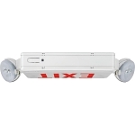 Lithonia Lighting® QUANTUM® LHQM LED R HO M6 Stencil Face Emergency Exit Unit Combo, LED Lamp, 4.3 W Fixture, 120/277 VAC, White Housing, EXIT Legend