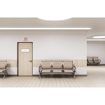 Lithonia Lighting® QUANTUM® LQM S W 3 R 120/277 M6 Dual Voltage Single Face Stencil Face Emergency Exit Sign, LED Lamp, 0.62/0.69 W Fixture, 120/277 V AC, EXIT Legend
