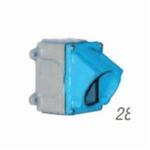 MELTRIC 712C3N10 Junction Box With 30 deg Nylon Angle, 4.57 in W, For Use With DS20 Series Plug/Receptacle, Metal