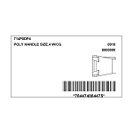 MELTRIC 714P0DP4 Extended Handle, 1 in NPT Device, Polyester, Blue