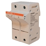 Mersen UltraSafe™ US3J2 Finger Safe Modular Fuse Holder, 600 VAC/VDC, 30 A, Class: J, 14 to 2 AWG Wire, 2 Poles