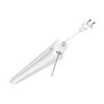 NUVO® by SATCO 62-927 Shop Light With 3 ft Pull Chain, 34 W Fixture, 120 V, White Housing