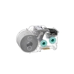 Panduit® P1™ S050X075VAC Self-Laminating Label Cassette, 3/4 in L x 1/2 in W, Clear/White, Vinyl