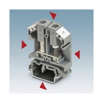 Phoenix Contact 0790433 1-Circuit 2-Wire Single Tier Universal Feed-Through Terminal Block, 800 V AC, 41 A, 26 to 10 AWG Wire, DIN Rail Mount