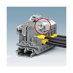 Phoenix Contact 0790433 1-Circuit 2-Wire Single Tier Universal Feed-Through Terminal Block, 800 V AC, 41 A, 26 to 10 AWG Wire, DIN Rail Mount