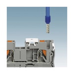 Phoenix Contact 3209510 1-Level 1-Circuit 2-Connection Single Tier Feed-Through Terminal Block, 800 V AC, 30 A, 26 to 12 AWG Wire, 2 Poles, DIN Rail Mount