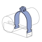 Unistrut® P1114-EG 2-Piece Conduit Clamp, 1-1/4 in Conduit, 600 lb Load, 1.66 in OD, Steel