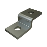 Unistrut® P4045-EG Channel Z-Shaped Fitting, 2 Holes, 3-3/4 in L x 1-5/8 in W, For Use With P4000 and P4100 Channels, HRPO Steel