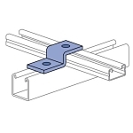 Unistrut® P4045-EG Channel Z-Shaped Fitting, 2 Holes, 3-3/4 in L x 1-5/8 in W, For Use With P4000 and P4100 Channels, HRPO Steel