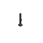 RAB PS4-11-20D2 Lighting Pole, 20 ft H Mounting, 11 ga THK, Steel