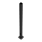 RAB PS4-11-20D2 Lighting Pole, 20 ft H Mounting, 11 ga THK, Steel