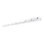 RAB SHARK8-100W/D10 Linear Washdown Fixture,) LED Lamp, 96 W Fixture, 120/208/240/277 VAC, White Housing