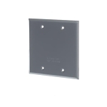 Red Dot® 2CCB Blank Weatherproof Receptacle Cover, Steel