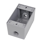 Red Dot® IHD3-1 Deep Universal Weatherproof Box, Die Cast Aluminum, 24.8 cu-in Capacity, 1 Gangs, 3 Outlets, 4-9/16 in L x 2-13/16 in W x 2 in D