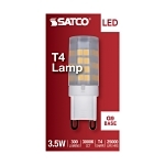 SATCO® S11232 T4 Lamp, 3.5 W, G9 Lamp Base, T4 Shape, 300 Lumens
