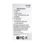 SATCO® S11232 T4 Lamp, 3.5 W, G9 Lamp Base, T4 Shape, 300 Lumens